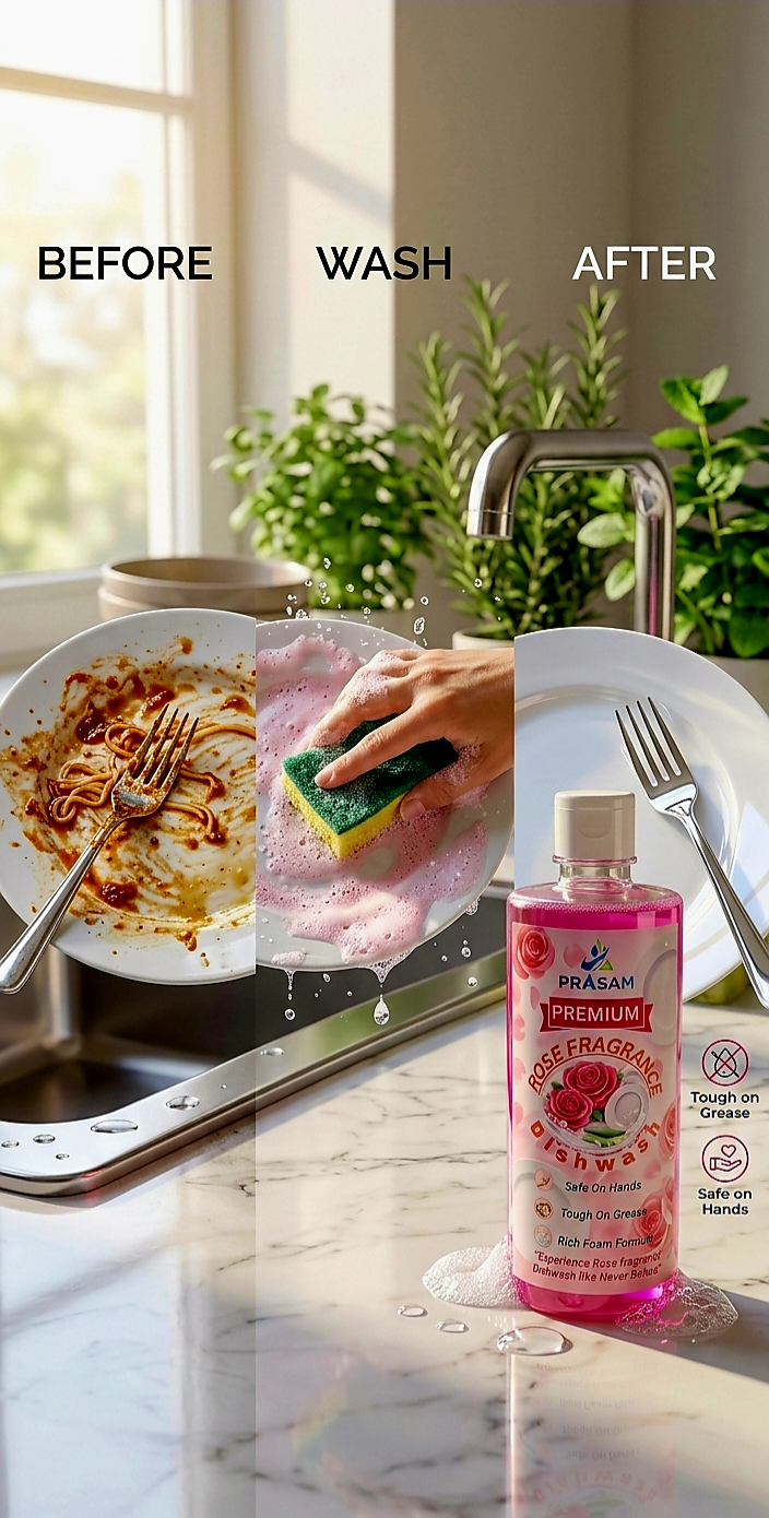 Premium Rose Fragrance Dishwash Combo 6 Premium Rose Fragrance Dishwash Combo - Image 6