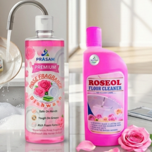 Premium Rose Fragrance Dishwash & Roseol Floor cleaner (combo)