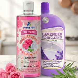 Premium Rose Fragrance Dishwash & Lavender Fragrance Floor cleaner