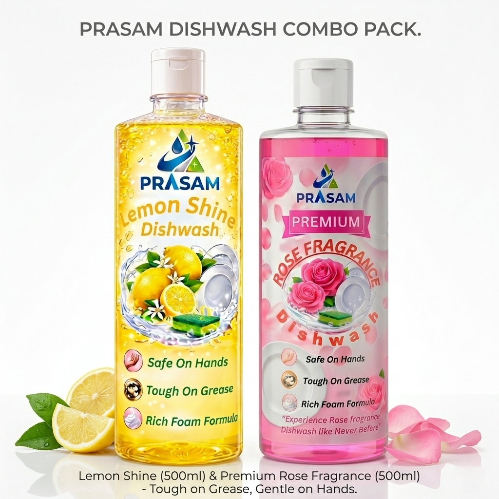 Lemon & Rose Fragrance Dishwash Combo - Image 2