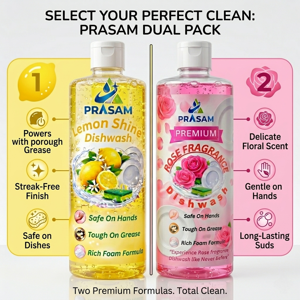 Lemon & Rose Fragrance Dishwash Combo - Image 3