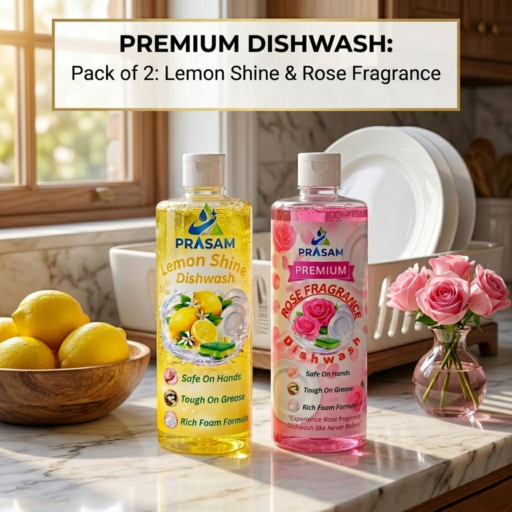 Lemon & Rose Fragrance Dishwash Combo - Image 4