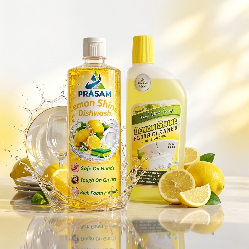 Lemon Fragrance Dishwash & Floor Cleaner Combo - Image 3