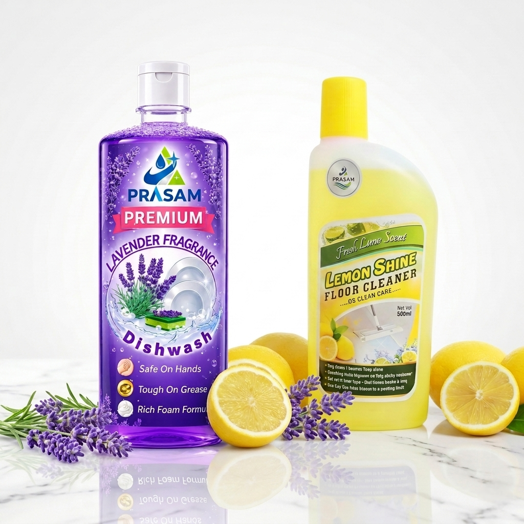 Lavender Fragrance Dishwash & Lemon Floor Cleaner Combo