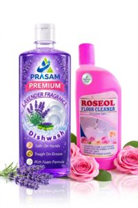Lavender Fragrance Dishwash & Rose Floor Cleaner Combo