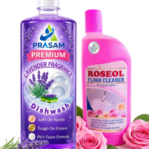 Lavender Fragrance Dishwash & Rose Floor Cleaner Combo
