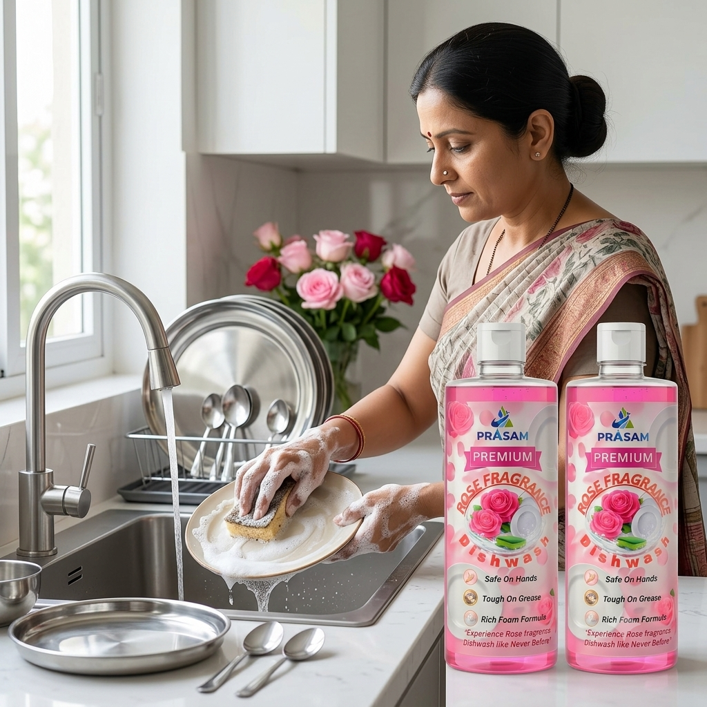 Premium Rose Fragrance Dishwash Combo (500ml) Each - Image 4