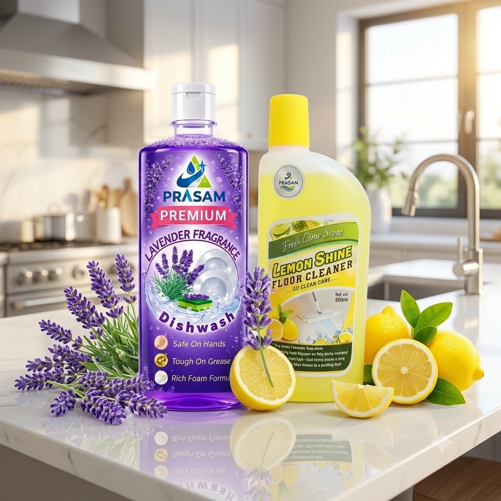 Lavender Fragrance Dishwash & Lemon Floor Cleaner Combo (500ml) Each - Image 4
