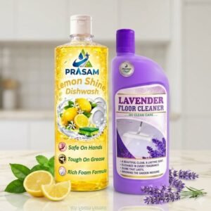 Lemon Fragrance Dishwash & Lavender Floor Cleaner (500ml) Each