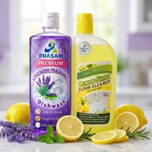 Lavender Fragrance Dishwash & Lemon Floor Cleaner Combo (500ml) Each