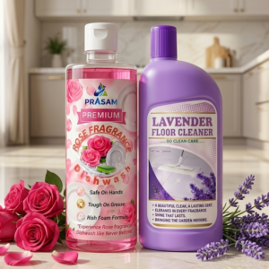 Rose Fragrance Dishwash & Lavender Fragrance Floor cleaner Combo (500ml) Each