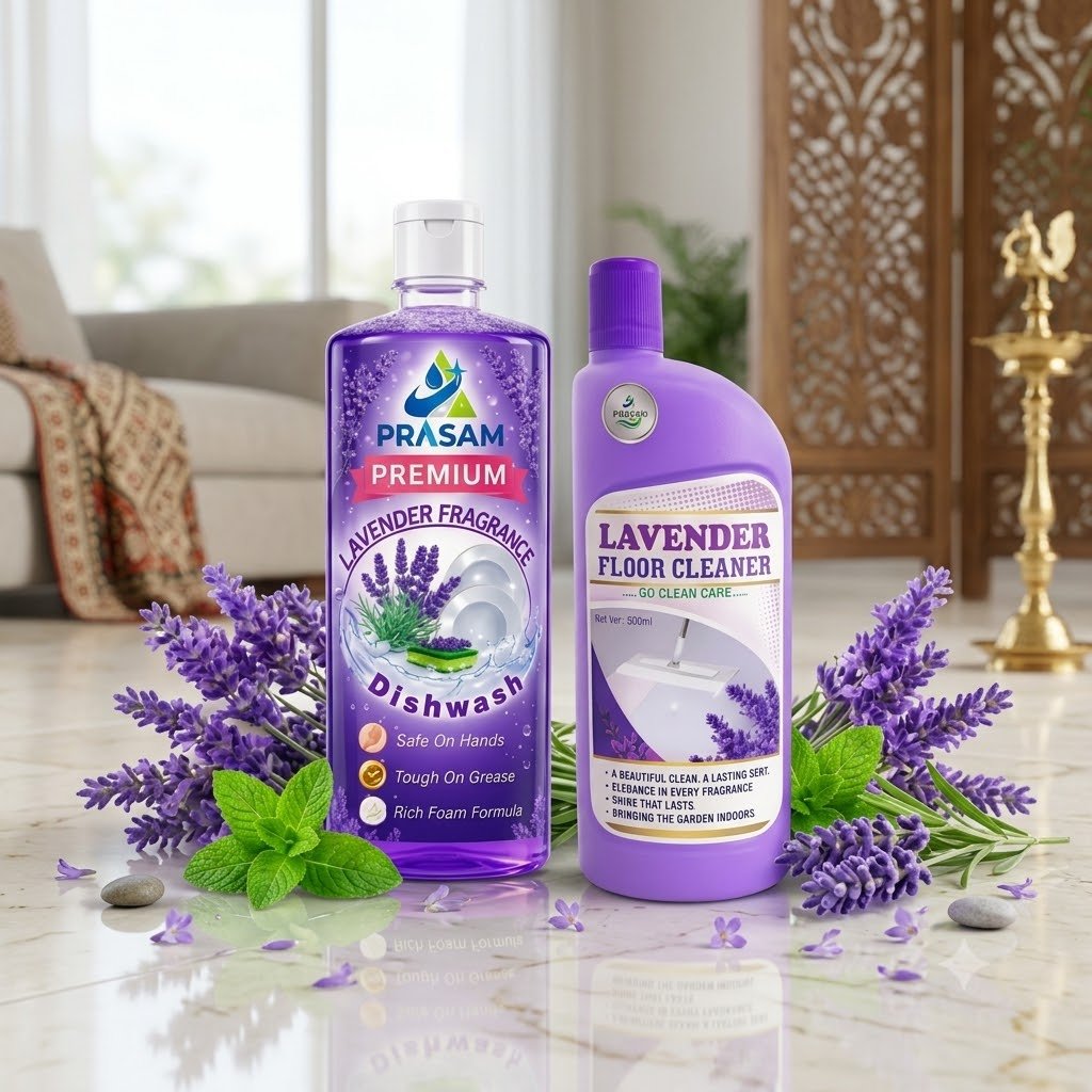 Lavender Fragrance Dishwash & Floor Cleaner Combo (500ml) Each - Image 4